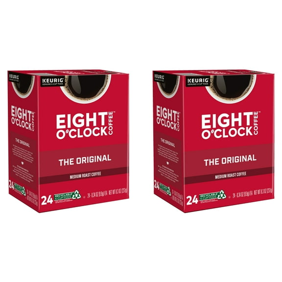 (2 pack) Eight O'Clock The Original Medium Roast K-Cup Coffee Pods, 24 Ct