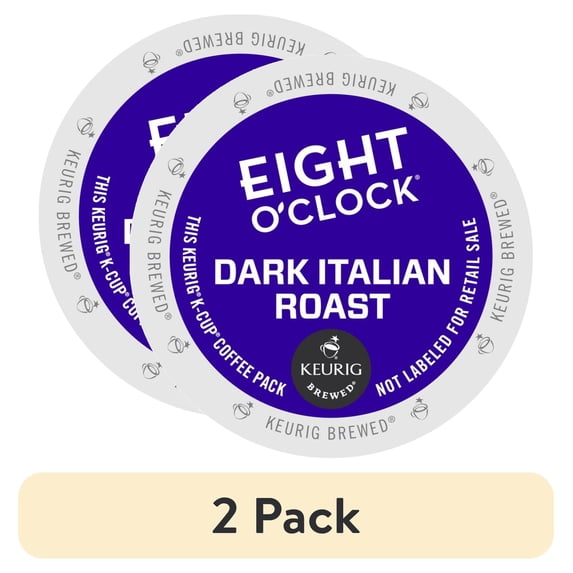 (2 pack) Eight O'clock Dark Italian Roast Coffee, K-Cup Portion Pack for Keurig Brewers, 24 Count