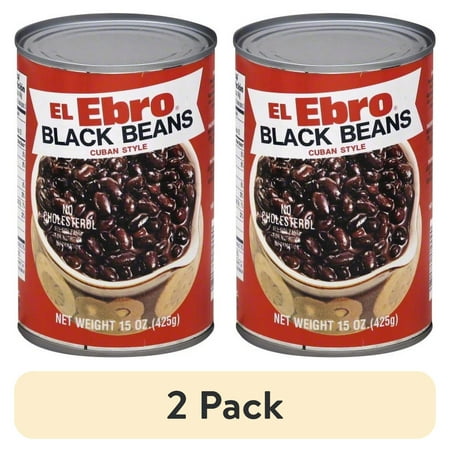 (2 pack) El Ebro Black Beans in Sauce Cuban Style 15oz