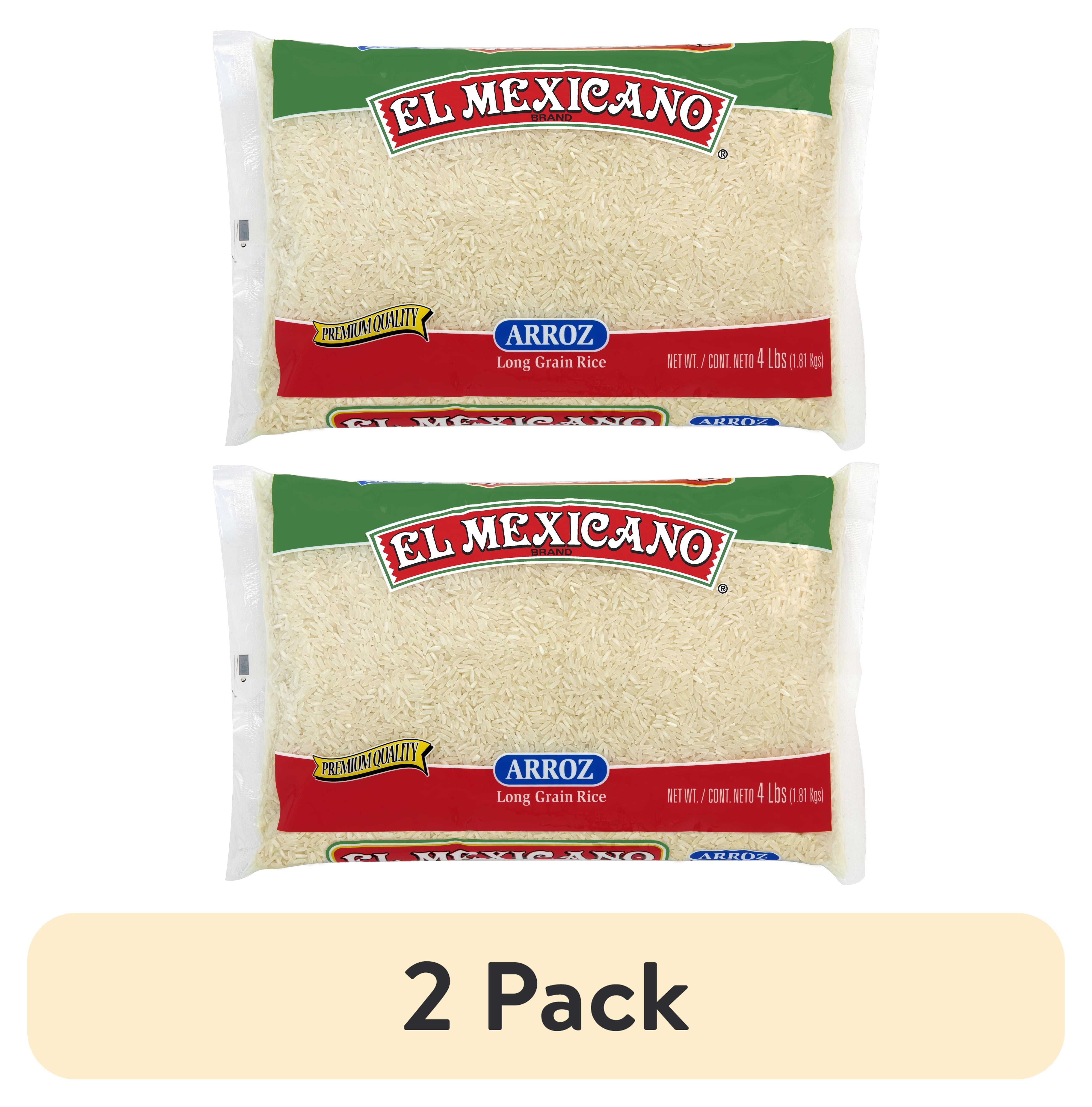 (2 pack) El Mexicano Long Grain Rice, 4 lb Bag