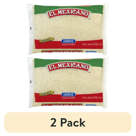 (2 pack) El Mexicano Long Grain Rice, 4 lb Bag
