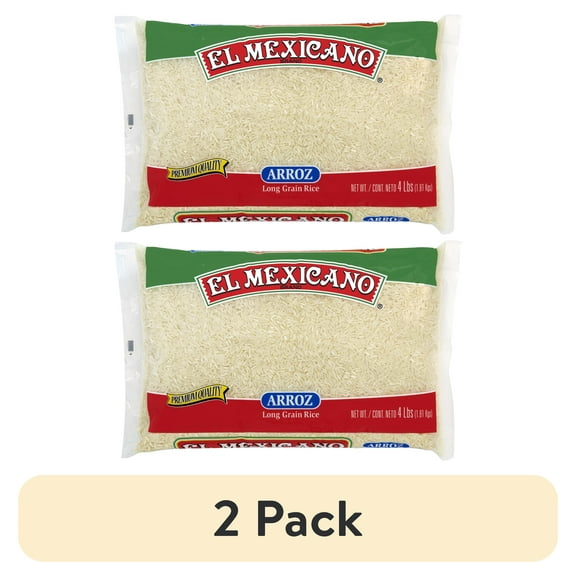 (2 pack) El Mexicano Long Grain Rice, 4 lb Bag