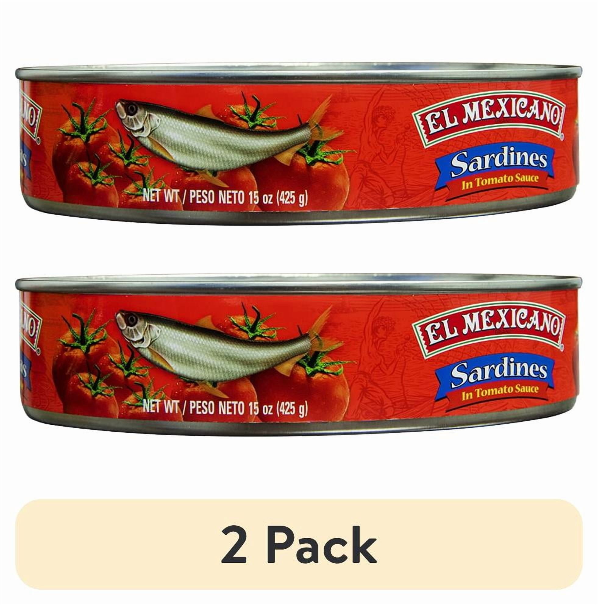 (2 pack) El Mexicano Sardines in Tomato Sauce, 15 oz Can