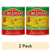 (2 pack) El Mexicano Whole Green Chiles, Chile para Rellenar, 27 oz Can