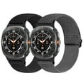 thumbnail image 1 of 2 pack Elastic Bands Compatible with Samsung Galaxy Watch Ultra Band 47mm, Stretchy Nylon Breathable Wristband for Women Man, 1 of 7