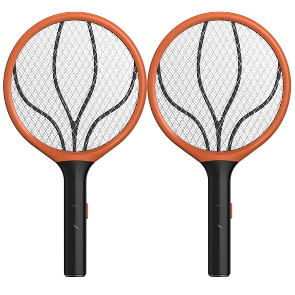 2-pack Electric Fly Swatter 3000v Zapper And Mosquito Racket For Indoor Outdoor Use Handheld Insect Killer (2xaa Not Included)