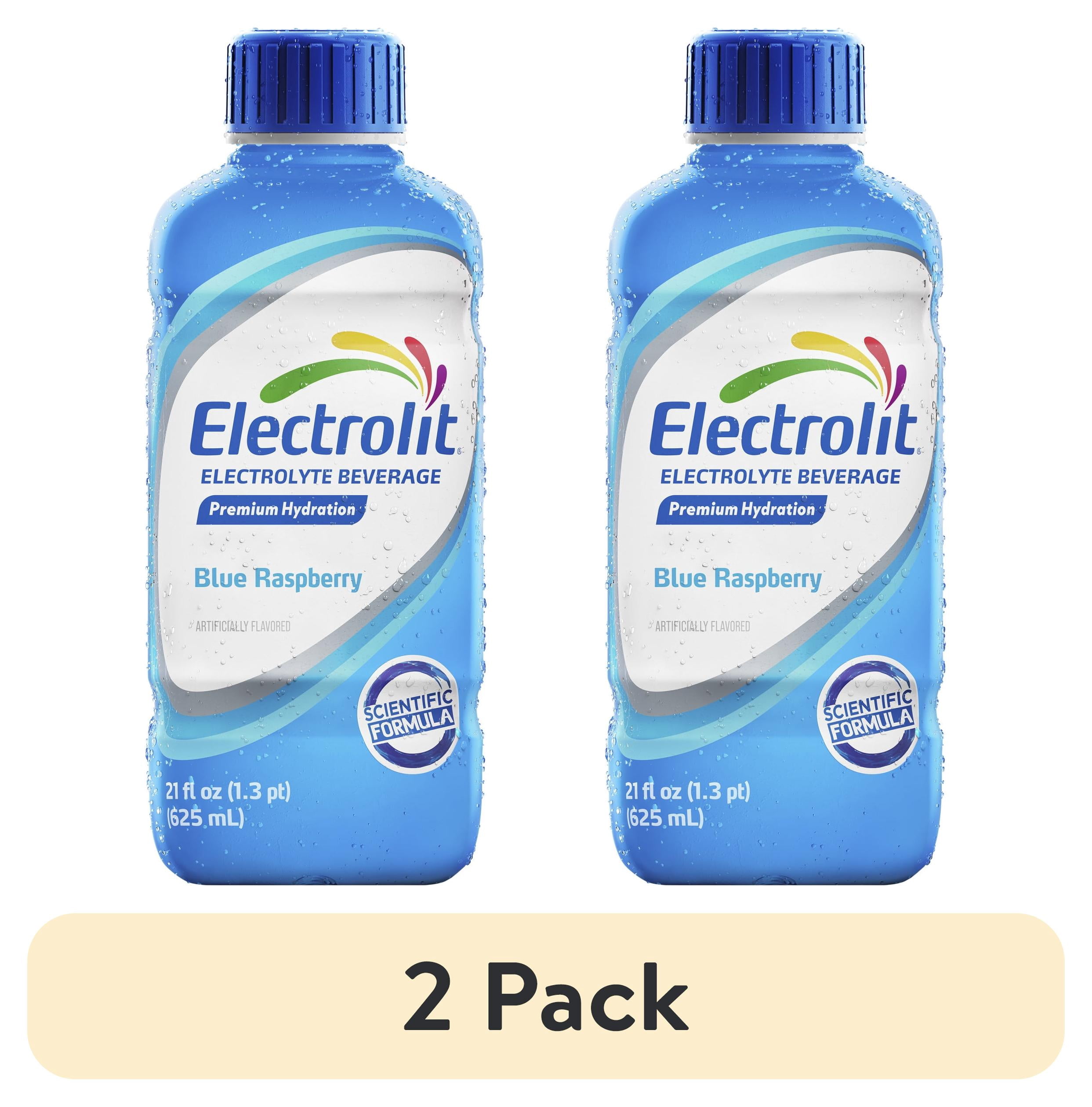 (2 pack) Electrolit Electrolyte Hydration Beverage, Blue Raspberry, 21 fl oz Bottle
