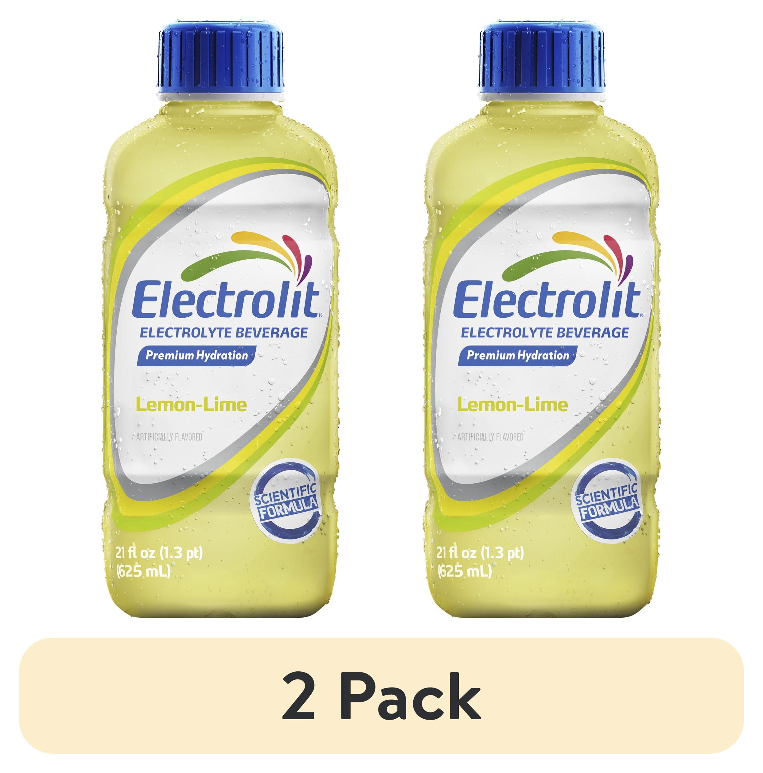 (2 pack) Electrolit Electrolyte Hydration Beverage, Lemon-Lime, 21 fl oz Bottle, Glutten Free, Vegan Friendly