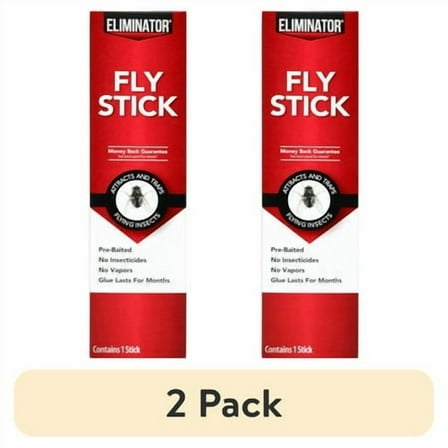 (2 pack) Eliminator 1 Pack Fly Stick Traps for Catching Flies and Other Flying Insects