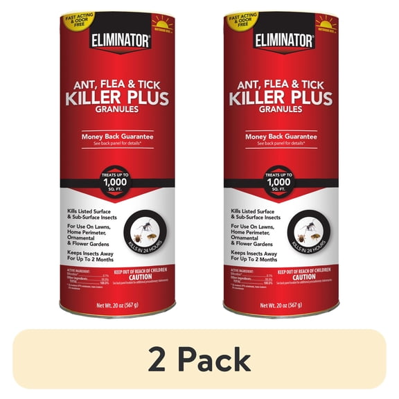 (2 pack) Eliminator Ant, Flea and Tick Killer Granules, 1.25 lb.