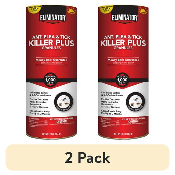 (2 pack) Eliminator Ant, Flea and Tick Killer Granules, 1.25 lb.
