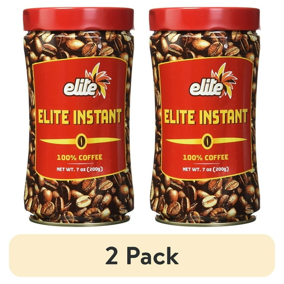 (2 pack) Elite Instant Pure Coffee, 7oz Tin