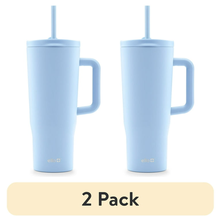 Lot De 2 Gobelets Ello 40 Oz Avec Poignée - Acier Inoxydable - Violet - Neuf (boîte Ouverte)
