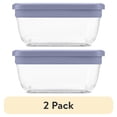 thumbnail image 1 of (2 pack) ElloFresh Stack Glass 7cup Food Storage Container, Ideal Use for Meal Prep and Batch Cooking, 1 of 12
