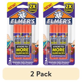 (2 pack) Elmer&rsquo;s Extra Strength School Glue Sticks, Washable, 6 Gram, 2 Count