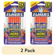 (2 pack) Elmer’s Extra Strength School Glue Sticks, Washable, 6 Gram, 2 Count