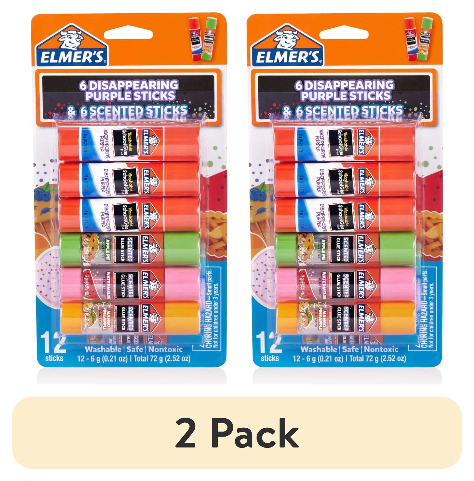 (2 pack) Elmer’s Scented Glue Sticks, Safe, Nontoxic School Glue, 3 Count, Giant Sticks (22 g each)