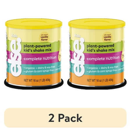 (2 pack) Else Nutrition Kids Shake Mix - Plant-Based, Dairy-Free Protein Powder w/ 25+ Vitamins (Vanilla, 1-Pack)