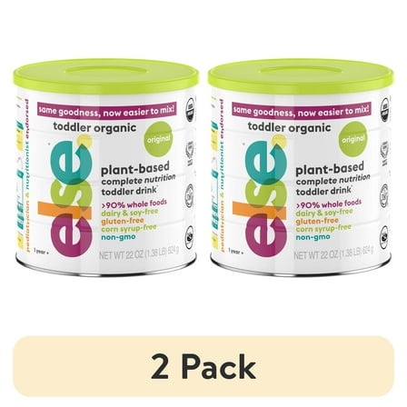(2 pack) Else Nutrition Toddler Formula 12-36 Months - Organic, Plant-Based, Soy & Dairy Free (22oz, 1-Pack)