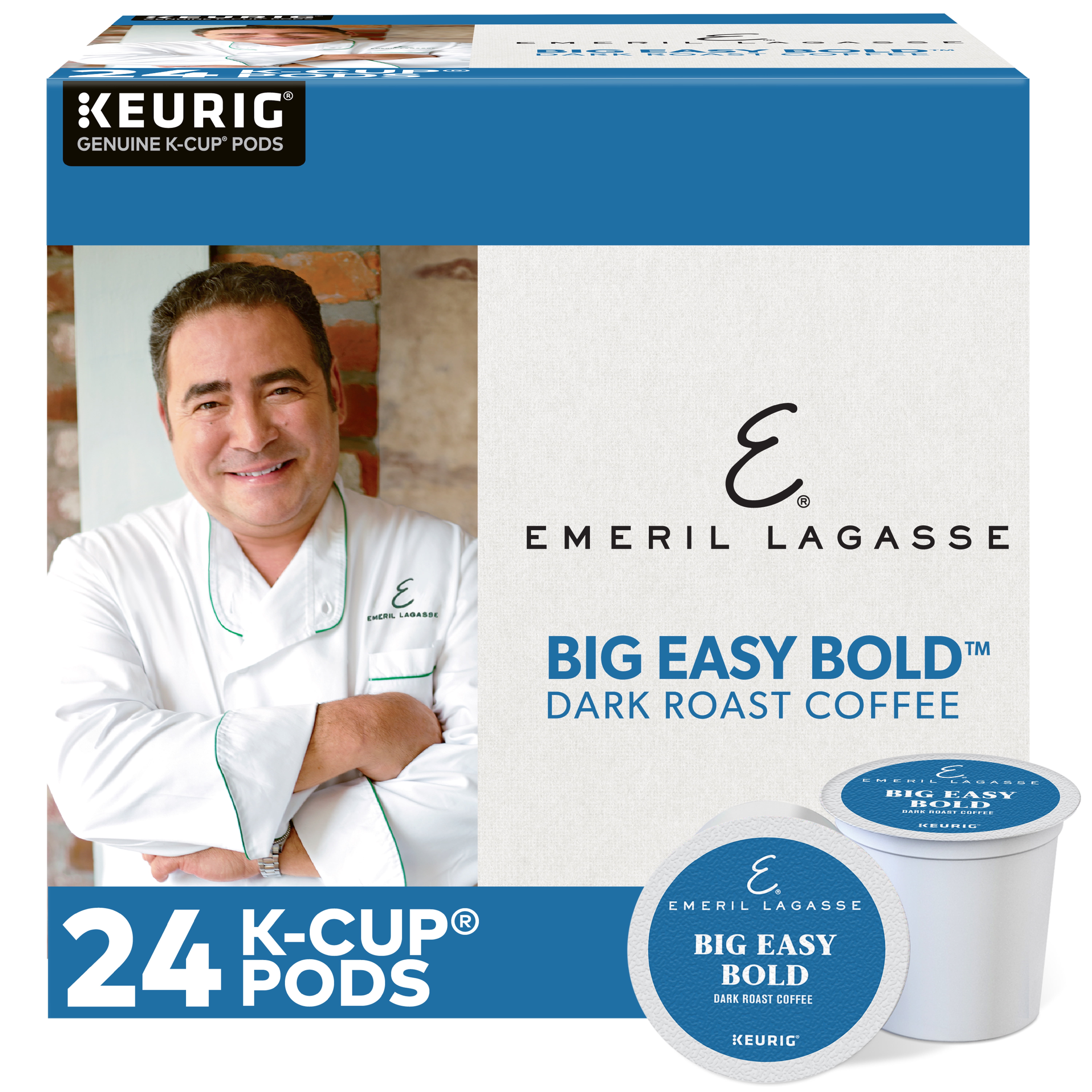 (2 pack) Emeril Big Easy Bold Coffee, Keurig Single-Serve K-Cup Pods, Dark Roast Coffee, 24 Count