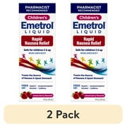 (2 pack) Emetrol Kids Nausea and Upset Stomach Relief, Liquid, Mixed Berry, 4 oz