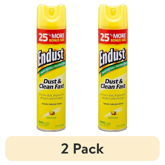 (2 pack) Endust Multi-Surface Dusting Spray, Lemon Zest, 12.5 Oz