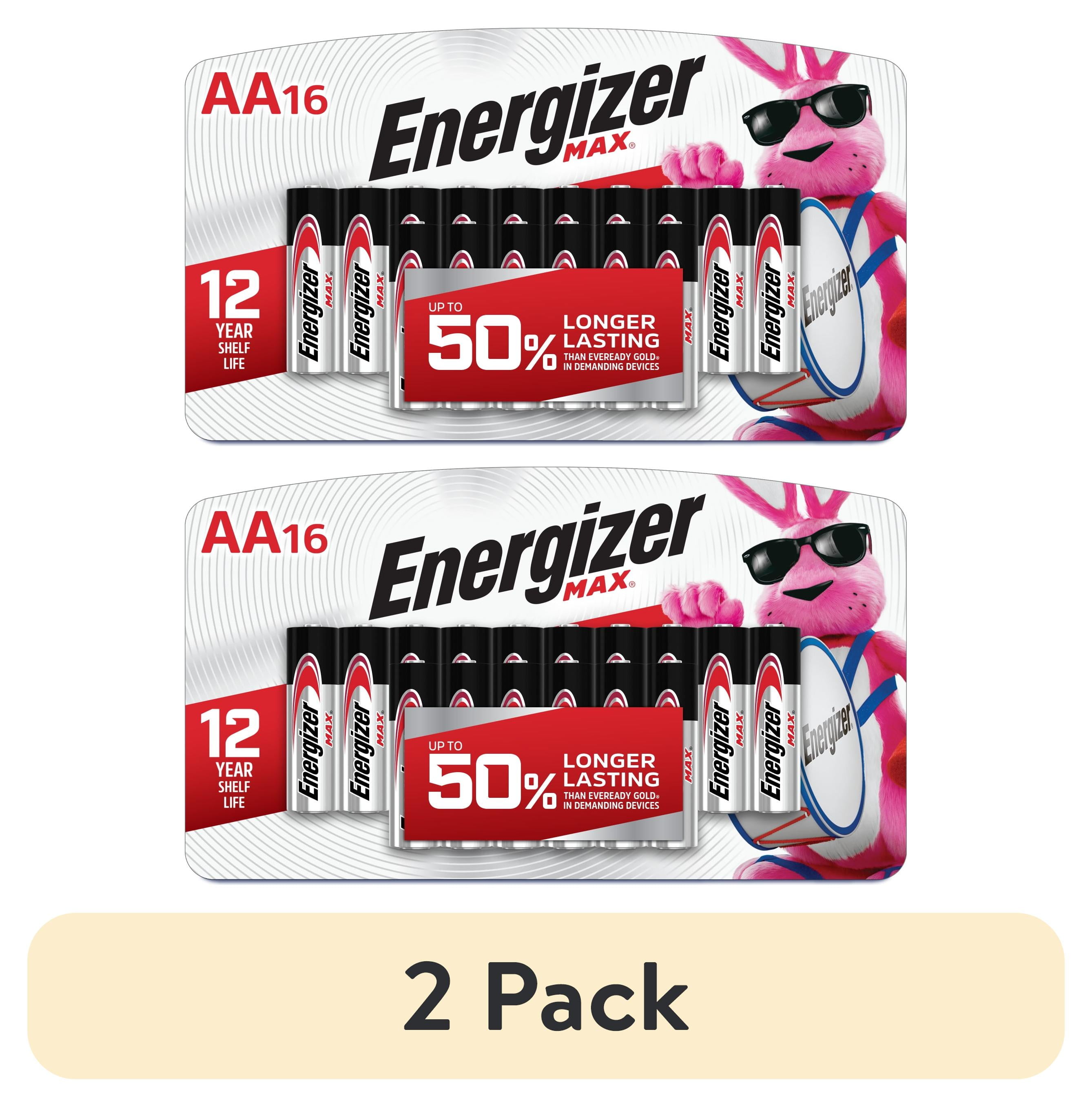 Walmart daily deals:  (2 pack) Energizer MAX AA Batteries (16 Pack), Double A Alkaline Batteries