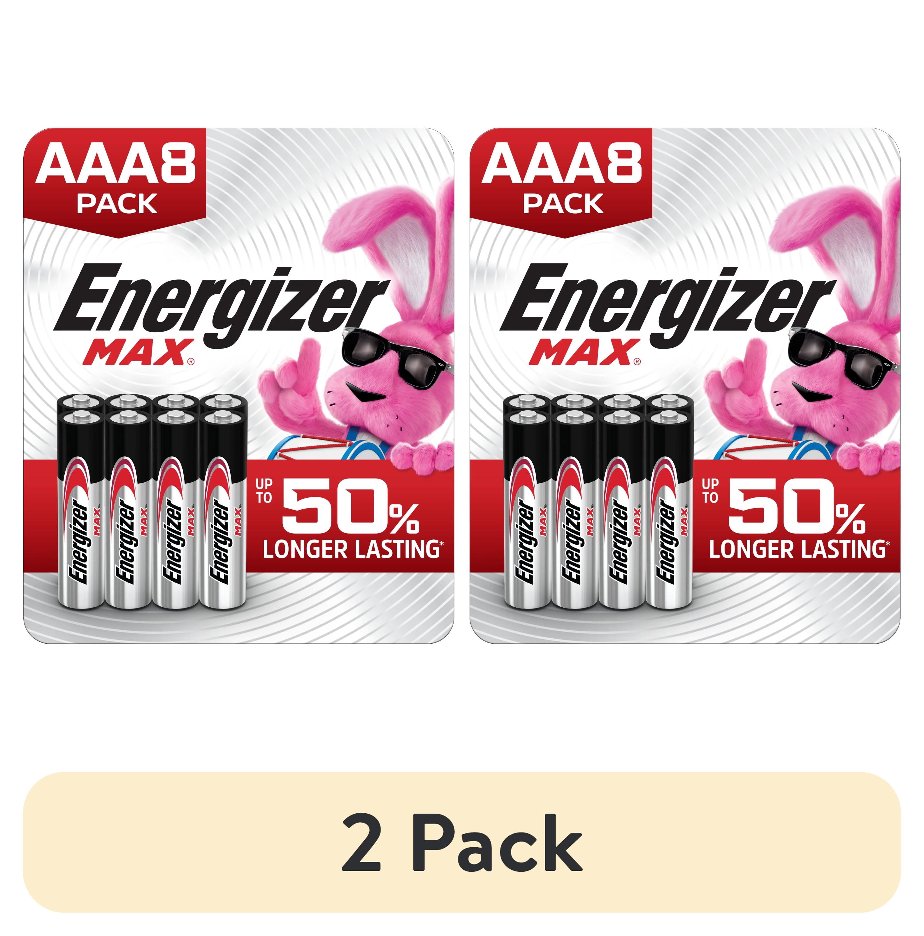 (2 pack) Energizer MAX AAA Batteries (8 Pack), Triple A Alkaline Batteries
