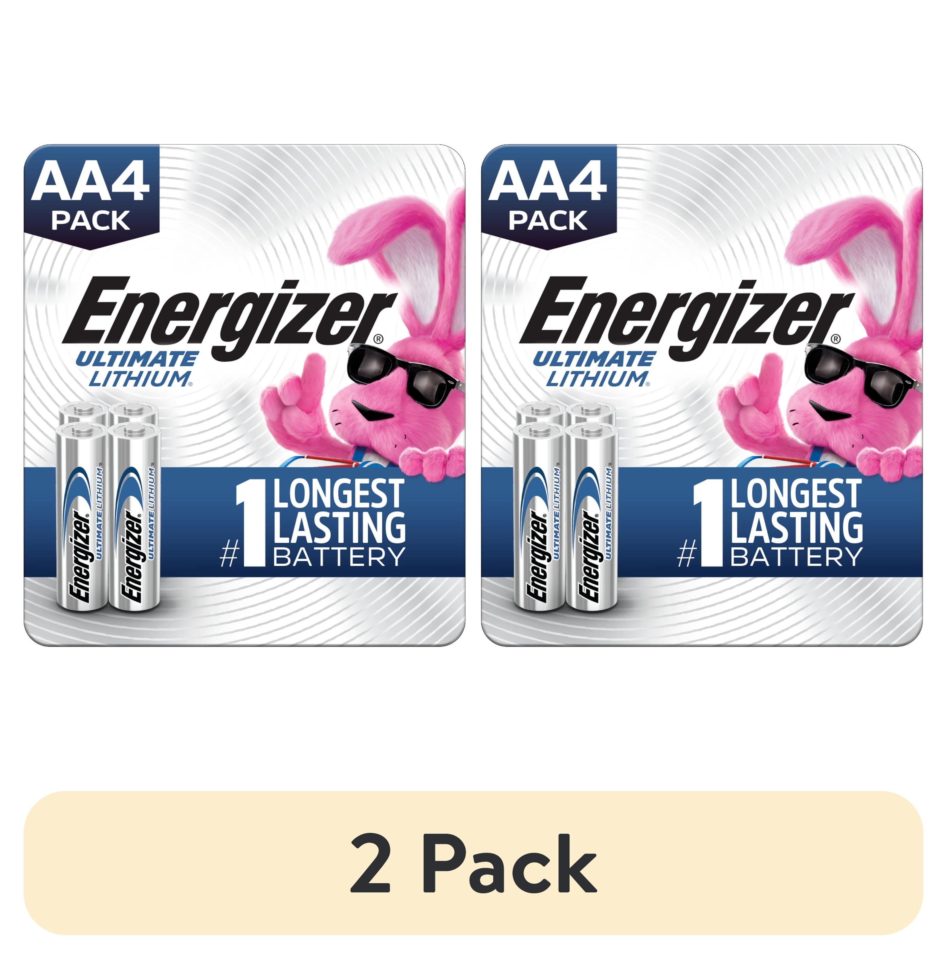 (2 pack) Energizer Ultimate Lithium AA Batteries (4 Pack), Double A Batteries