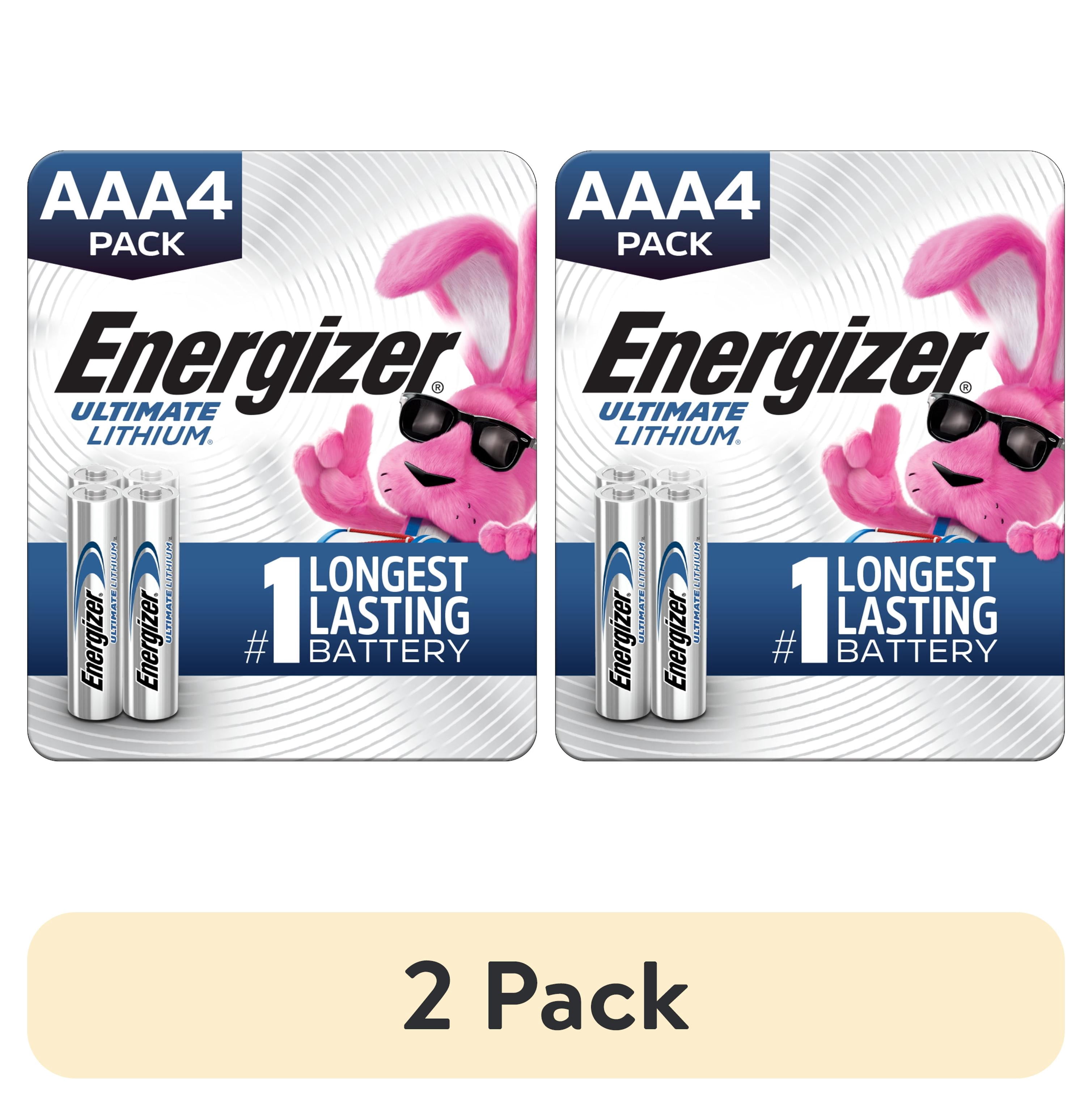 (2 pack) Energizer Ultimate Lithium AAA Batteries (4 Pack), Lithium 1.5V Triple A Batteries