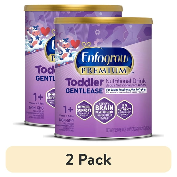 (2 pack) Enfagrow Premium Gentlease Toddler Nutritional Drink, For Sensitive Bellies, 29.1 oz