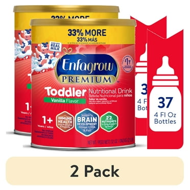 (2 pack) Enfagrow Premium Toddler Nutritional Drink, Vanilla Milk Flavor, 32 oz