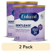 2 pack Enfamil Gentlease Easy to Digest Baby Formula for Easing Fussiness, Gas, Spit-up, 12.4 oz Can
