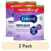 2 pack Enfamil Gentlease Easy to Digest Baby Formula for Easing Fussiness, Gas, Spit-up, 19.9 Oz Can