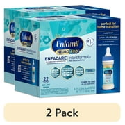 2 pack Enfamil NeuroPro Enfacare Non-GMO Liquid Baby Formula, 2 oz Bottle 6 ct