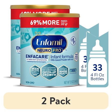 (2 pack) Enfamil NeuroPro EnfaCare Premature Discharge Powder Baby Formula, 23 oz Can