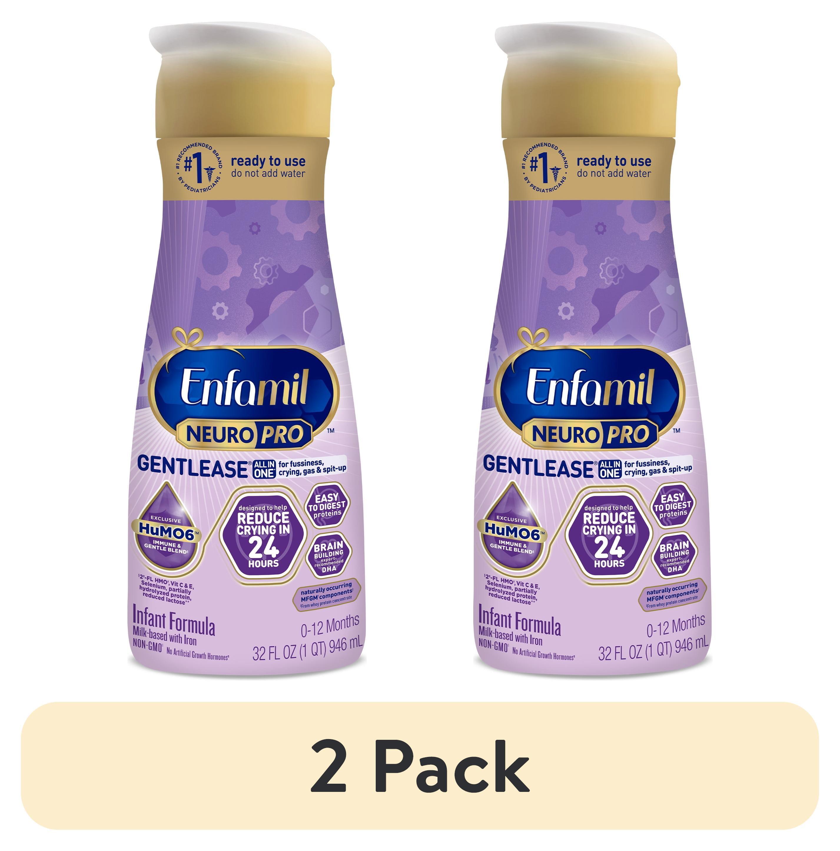 (2 pack) Enfamil NeuroPro Gentlease Ready-to-Feed Baby Formula for ...