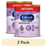 2 pack Enfamil NeuroPro Gentlease Baby Formula for Easing Fussiness, Gas, Spit-up in 24 Hrs, 27.4 oz Can