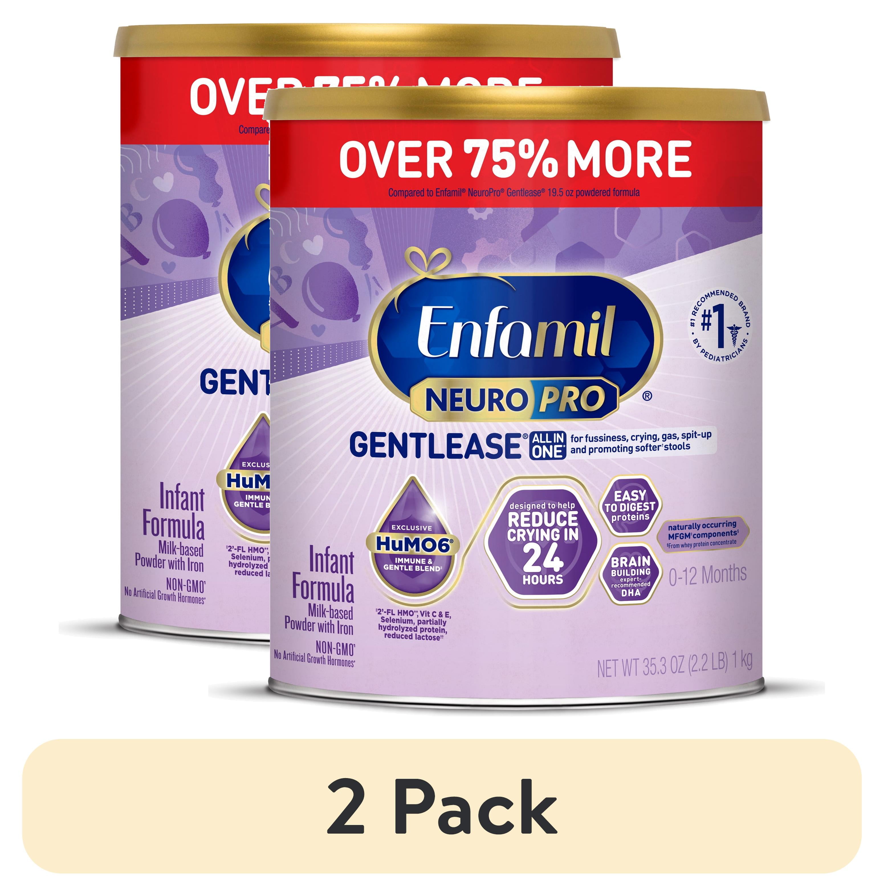 2 pack) Enfamil NeuroPro Gentlease Baby Formula for Easing