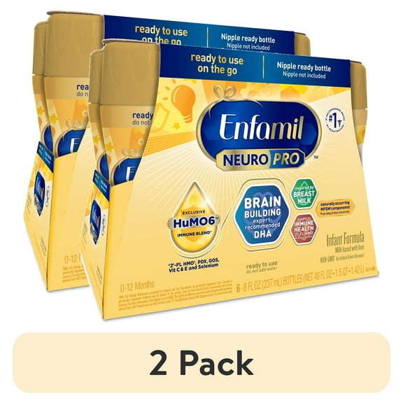 (2 pack) Enfamil Neuro Pro Brain Support Liquid Baby Formula,8 fl oz