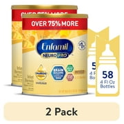 2 pack Enfamil NeuroPro Baby Formula, Brain Building Duo DHA & MFGM, Infant Formula Powder, 36.6 oz XL Value Can