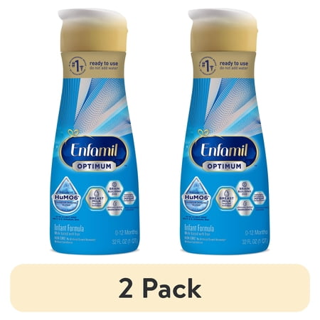 (2 pack) Enfamil Optimum (Enspire) Ready to Feed Baby Formula, Our Closest to Breast Milk, 32 fl oz
