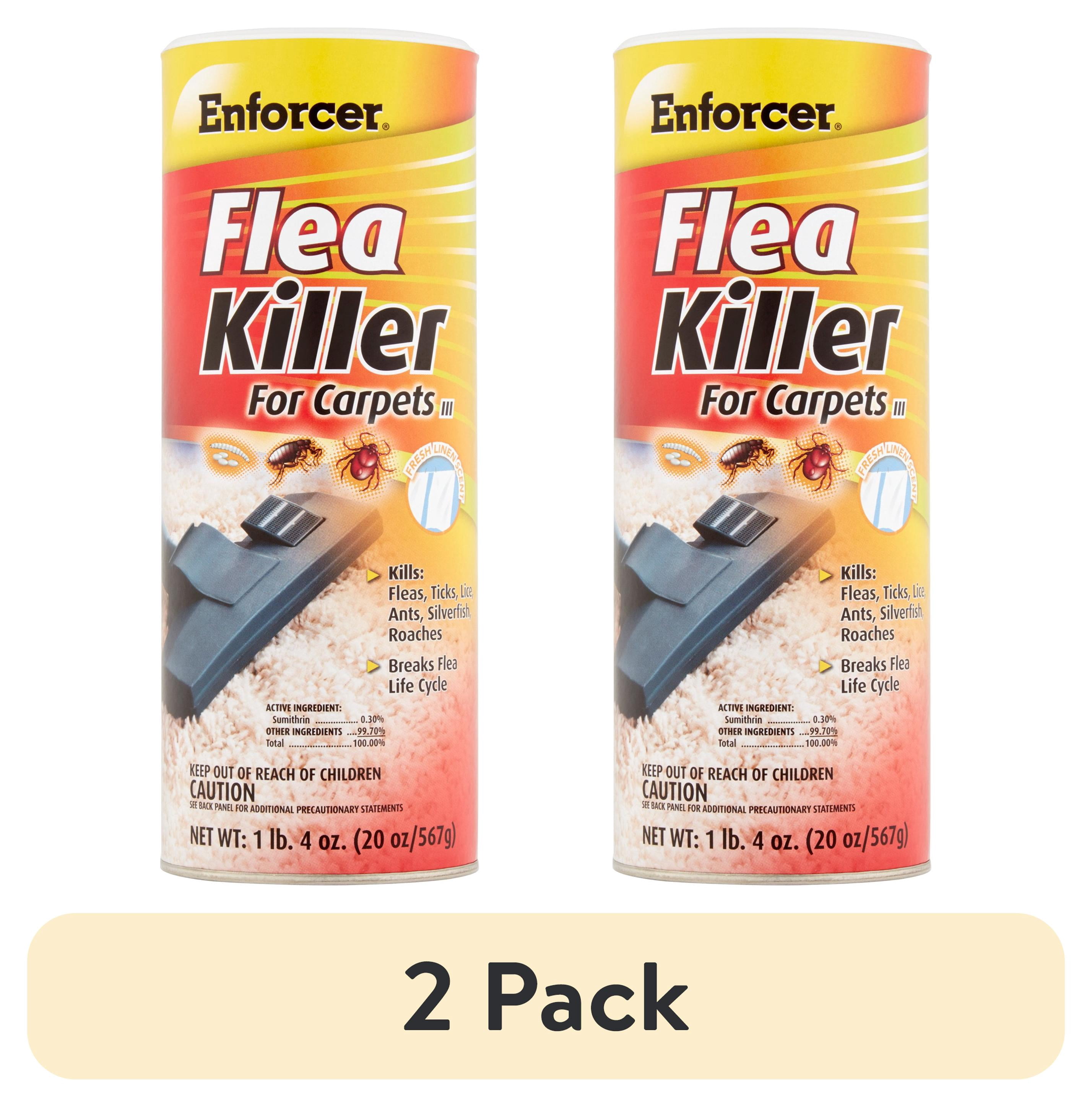 (2 pack) Enforcer Flea Killer for Carpets Powder, 20 oz