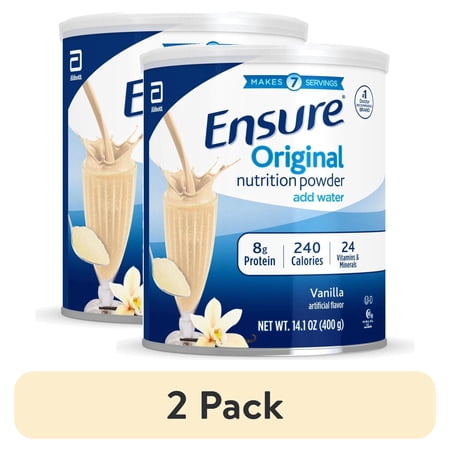 (2 pack) Ensure Original Vanilla Nutrition Powder, Protein Powder, 14.1 oz