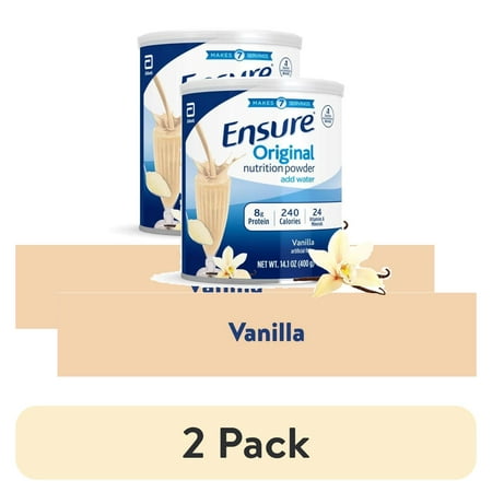 (2 pack) Ensure Original Vanilla Nutrition Powder, Protein Powder, 14.1 oz