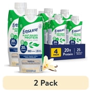2 pack Ensure Plant-Based Protein Shake, Vanilla, 11 Fl Oz, 4 Pack