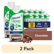 (2 pack) Ensure Plant-Based Protein Shake, Chocolate, 11 Fl Oz, 12 Pack