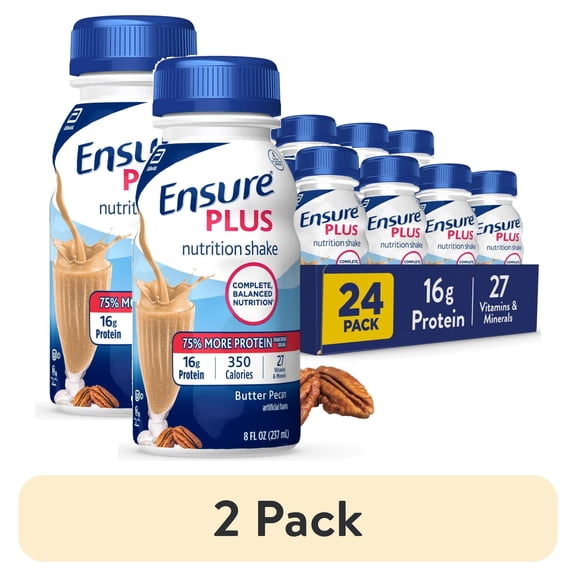 Ensure Original Nutrition Shake with 9 grams of protein, Meal Replacement Shakes, Butter Pecan, 8 fl oz, 6 Count ( 2 Packs of 6 counts - 12 counts total)