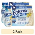 thumbnail image 1 of (2 pack) Enterex Diabetic Nutritional Meal Replacement Shake,for People with Diabetes, Vanilla,8 fl oz,6 Pack, 1 of 12