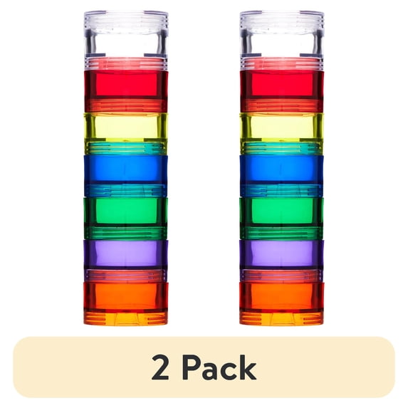 (2 pack) Equate 1-Week Stackable Pill Planner